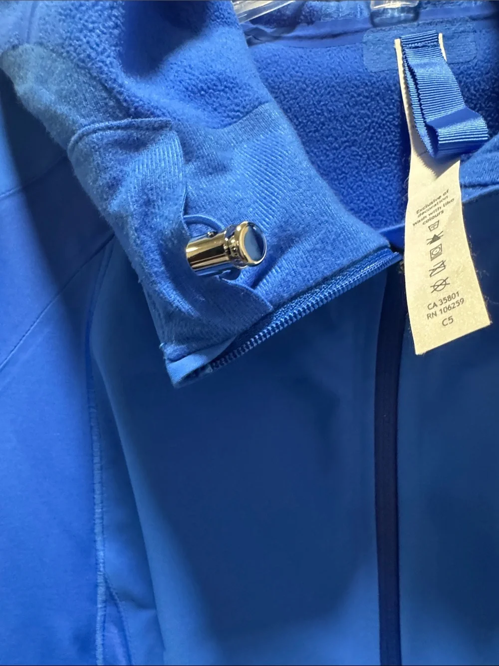 Lululemon Women’s Size 4 Blue Hooded Softshell Jacket Full Zip Reflective